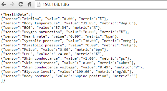 iHealth eHealth JSON structure