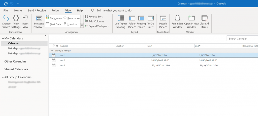 Windows MS Outlook Desktop App