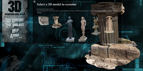 virtualworlds website 3D scanned reconstructions